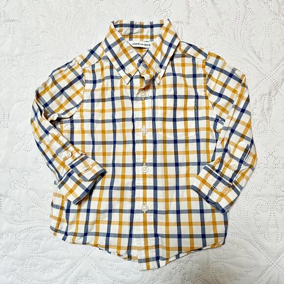 Janie And Jack Button Up Shirt Size 6-12m - Picture 2 of 4